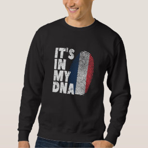 Frankrike Fransk Flagga Det finns i mitt fingeravt Lång Ärmad Tröja