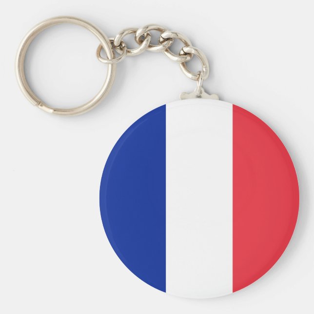 Frankrike (Fransk) Flagga Nyckelring (Framsidan)