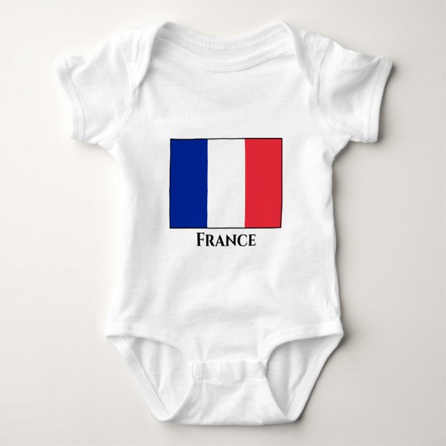 Frankrike (Fransk) Flagga T Shirt (Framsida)