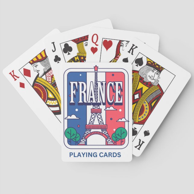 Frankrike fransk-uppspelning casinokort (Baksidan)