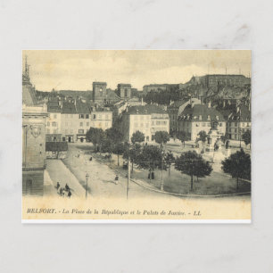 Frankrike, Fransk Vintage Belfort, Palais de Justi Vykort