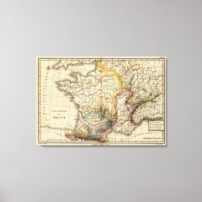 Frankrike fysik canvastryck (Framsida)