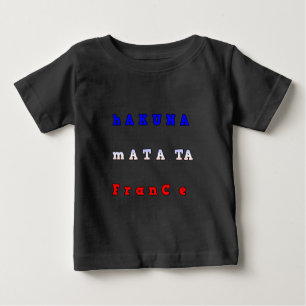 frankrike HAKUNA MATATA BLUE WHITE RED UNITY FÄRG  T-shirt