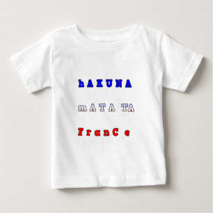 frankrike HAKUNA MATATA BLUE WHITE RED UNITY FÄRG  T-shirt