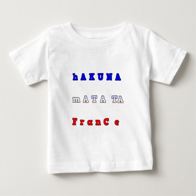 frankrike HAKUNA MATATA BLUE WHITE RED UNITY FÄRG  Tröja (Framsida)