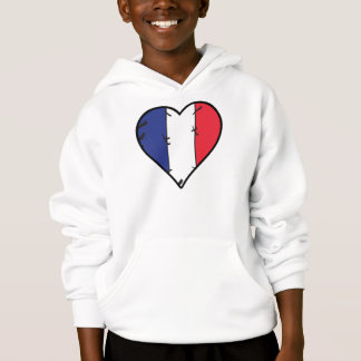 Frankrike Heart Fransk Flagga T Shirt