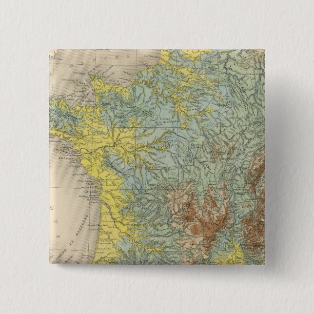 Frankrike hypsometrisk knapp (Framsida)