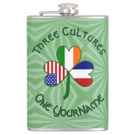 Frankrike Ireland USA Shamrock Flagga Personlig Fickplunta