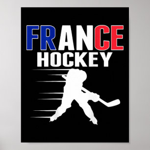 Frankrike Ishockeyfans Jersey Stöd Fransk Hockey Poster