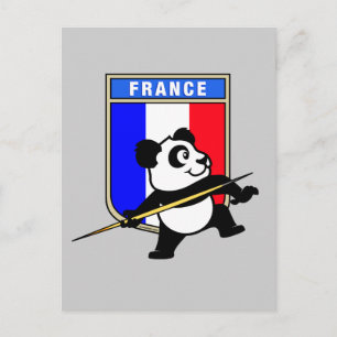 Frankrike Javelin Panda Vykort