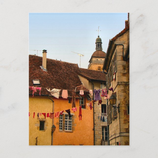 Frankrike, Jura, Arbois; Bostäder i staden Vykort (Framsida)