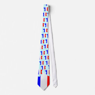 Frankrike karta och flagga Tie Slips