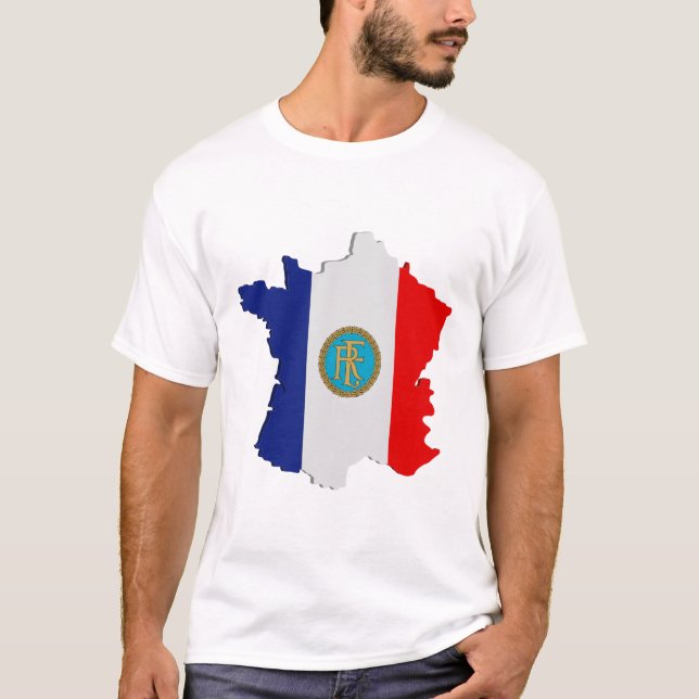 Frankrike karta tee shirt (Framsida)