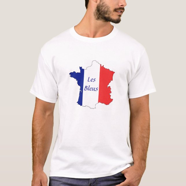 Frankrike Karta Tricolor Les Bleus Tröja (Framsida)