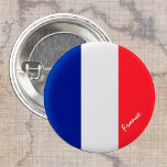 Frankrike-knapp, patriotisk Fransk mode Knapp<br><div class="desc">Knappar: Frankrike & Fransk Flagga - kärlek mitt land,  resa,  helgdag,  landpatrioter/sportfantaster</div>