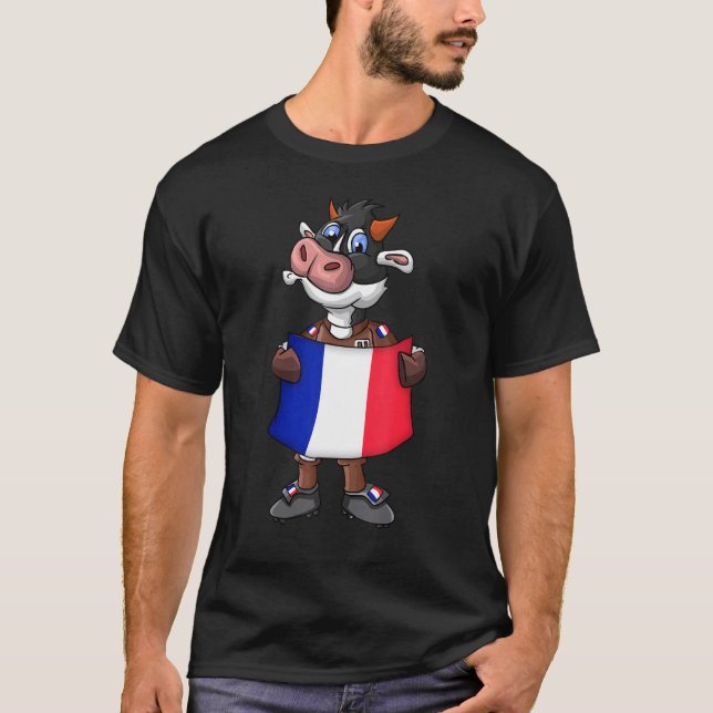 Frankrike Ko Fan T Shirt (Framsida)
