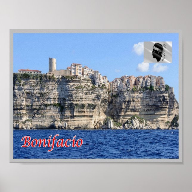 Frankrike - Korsika - Bonifacio - Poster (Framsidan)