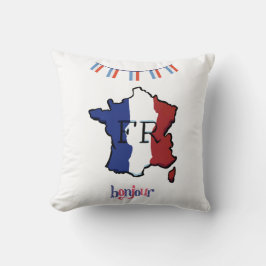 Frankrike - kudde med Fransk flaggor