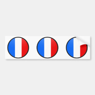 Frankrike kvalitetsflagga cirkel bildekal