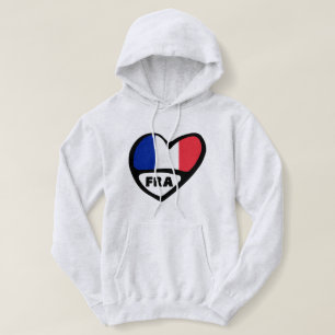 Frankrike Land Code Flagga Heart, FRA T Shirt