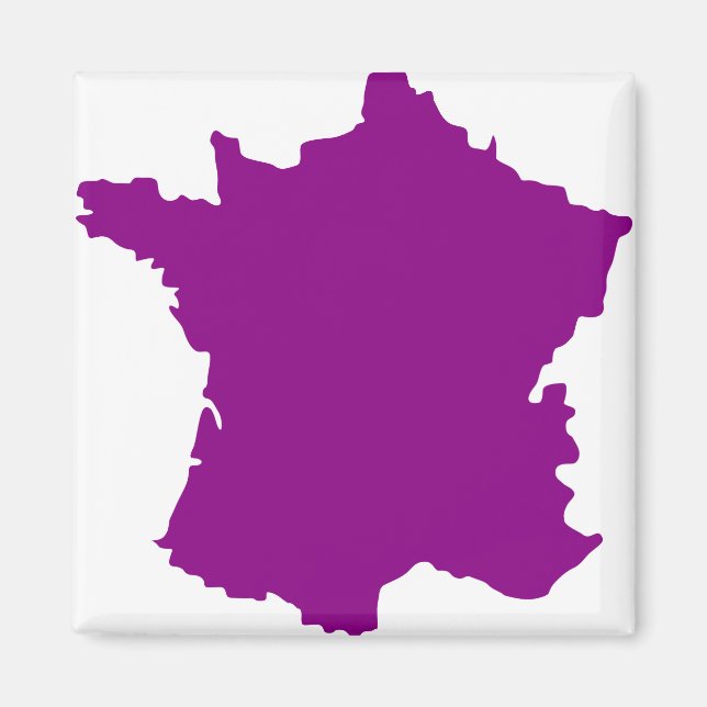 Frankrike Land Europa Karta Magnet (Framsidan)