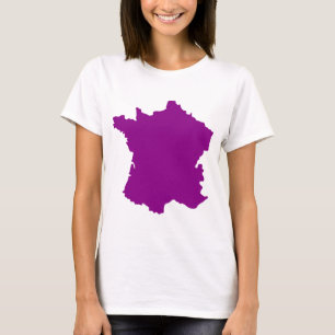 Frankrike Land Europa Karta T Shirt