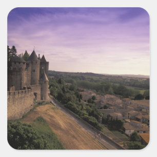 FRANKRIKE, Languedoc Carcassonne 2 Fyrkantigt Klistermärke