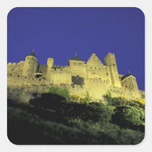 FRANKRIKE, Languedoc Carcassonne Fyrkantigt Klistermärke