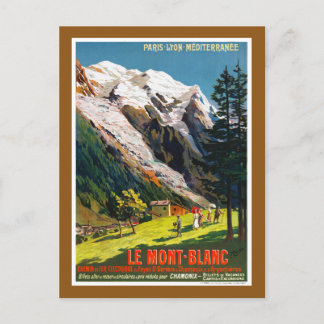 Frankrike Le Mont Blanc Reserelaterat Affisch Vykort