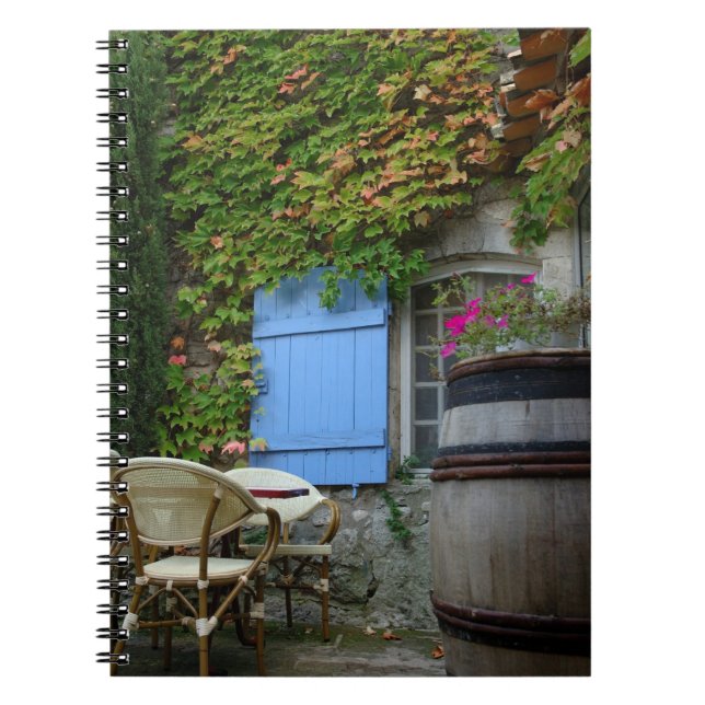 Frankrike, Les Baux de Provence, kafé uteplats Anteckningsbok (Framsidan)
