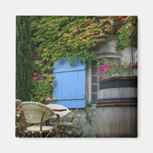 Frankrike, Les Baux de Provence, kafé uteservering Magnet