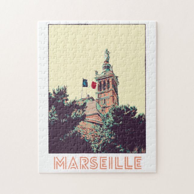 Frankrike Marseille Bonne Mère Pussel (Vertikal)