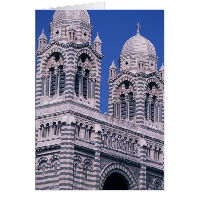 Frankrike, Marseille, Provence. Katedral de la Hälsningskort (Framsidan)