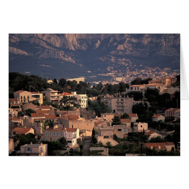 Frankrike, Marseille, Provence. Södra förorter Hälsningskort (Framsidan Horizontal)