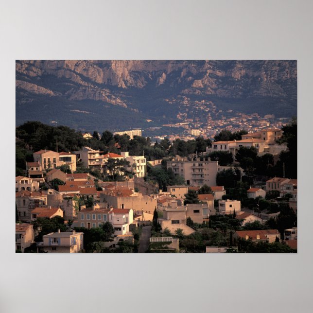 Frankrike, Marseille, Provence. Södra förorter Poster (Framsidan)