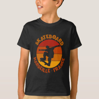 Frankrike Marseille Skateboardåkare Urn Skateboard T Shirt