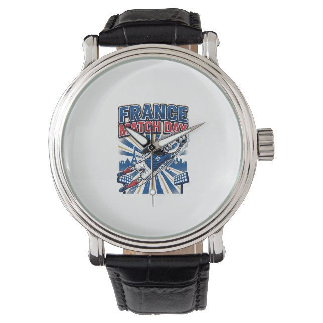 Frankrike Match Day Skelett Anfallare Nationer Hög Armbandsur (Framsida)