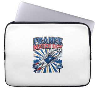 Frankrike Match Day Skelett Anfallare Nationer Hög Laptop Fodral