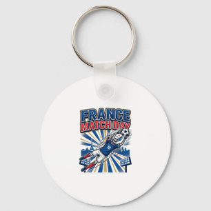 Frankrike Match Day Skelett Anfallare Nationer Hög Nyckelring
