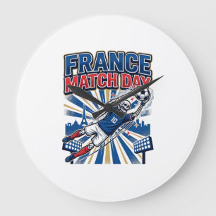 Frankrike Match Day Skelett Anfallare Nationer Hög Stor Klocka