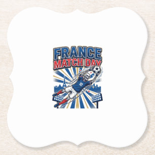 Frankrike Match Day Skelett Anfallare Nationer Hög Underlägg Papper
