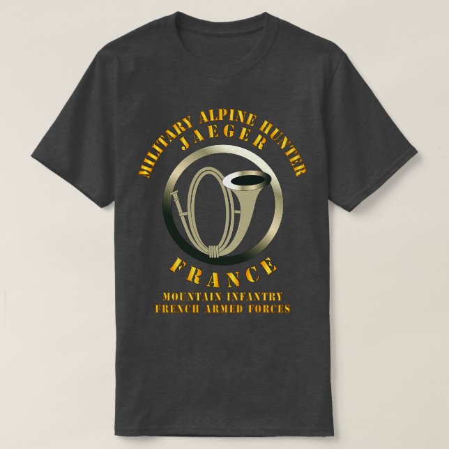 Frankrike Miliine Alpine Hunter T Shirt (Design framsida)
