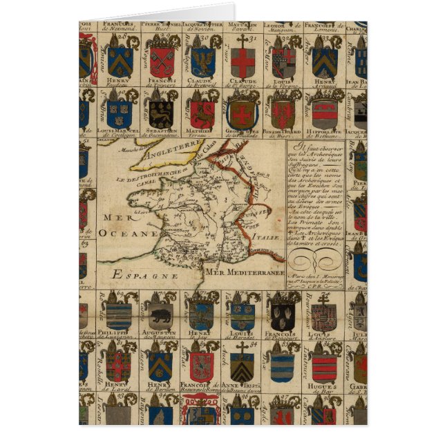 Frankrike Militär Hälsningskort (Framsidan)