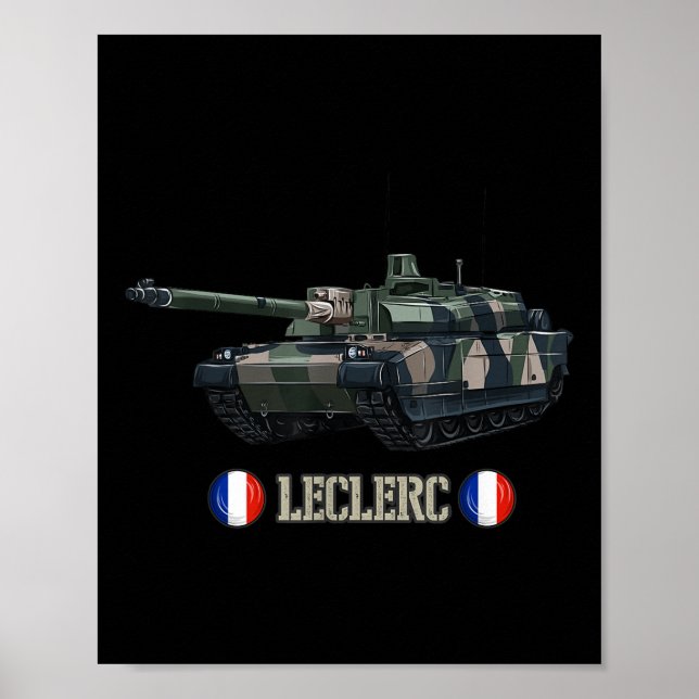 Frankrike Militär Modern Krig Main Battle Tank Lec Poster (Framsidan)
