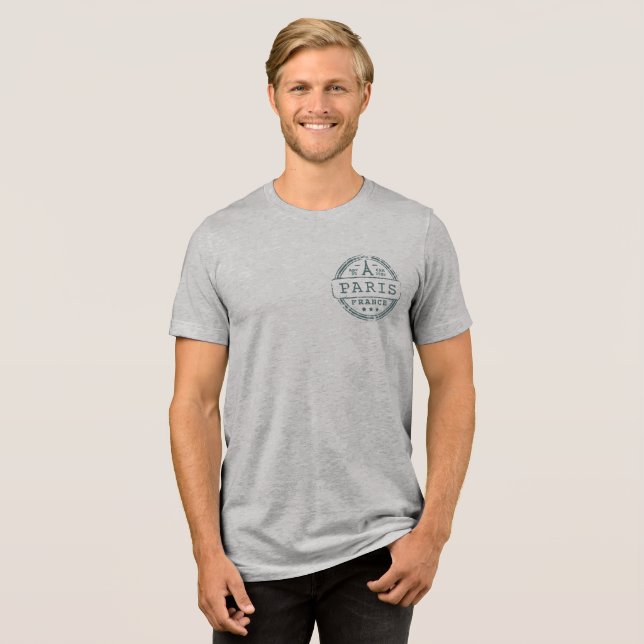Frankrike Minimalistisk Design T-Shirt (Framsida Full)