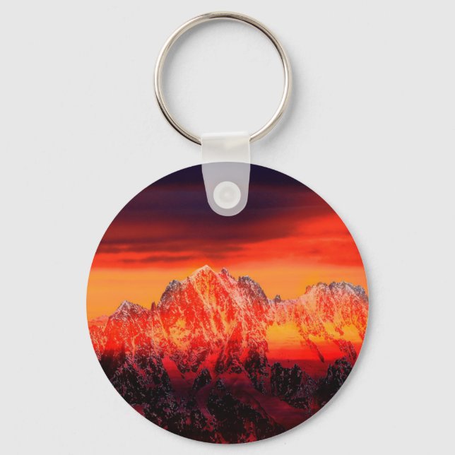 Frankrike Mont Blanc-kabelbil Nyckelring (Framsida)