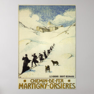 Frankrike - Munk Skiing Poster