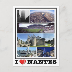 Frankrike - Nantes - I Kärlek - Vykort