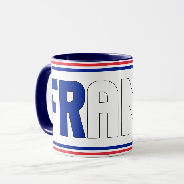 Frankrike National Flagga Patriotic Coffee Mugg (Framsida vänster)