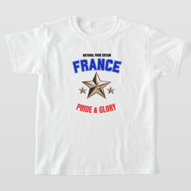 Frankrike National Pride Edition Grundläggande Bar T Shirt (Laydown)